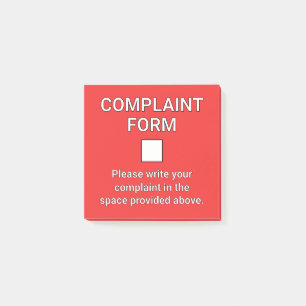 Funny Complaint Form Post-it Notes