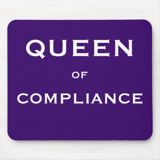 Funny Compliance Job Title Mouse Pad (Front)