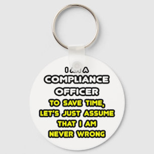 Funny Compliance Officer T-Shirts Key Ring