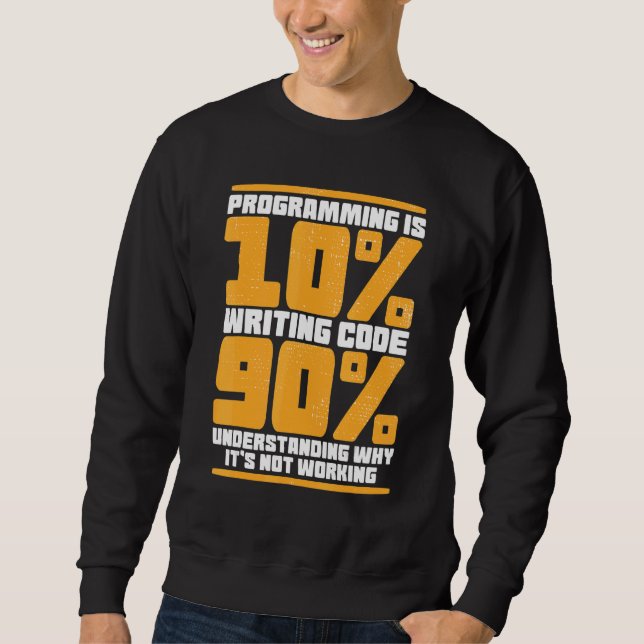 Funny Computer Binary Code Programmer, Developer G Sweatshirt (Front)