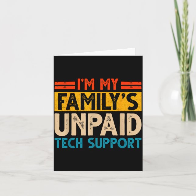 Funny Computer Engineer Tech Lover Geek Nerd Tech  Card (Front)