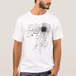 Funny Computer Geek PCB Design CPU Chip Circuit  T-Shirt