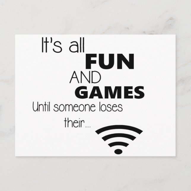 Funny Computer / Internet Quote Postcard (Front)