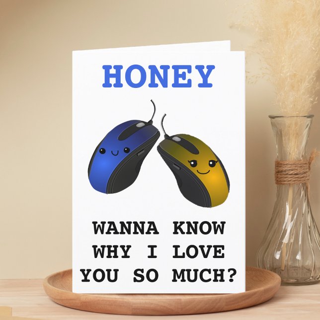 Funny Computer Mouse Click Spouse Happy Birthday Thank You Card (Funny Computer Mouse Click Spouse Happy Birthday Thank You Card)