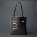 Funny Computer Science Coder Programmer Function Tote Bag<br><div class="desc">A funny Gift for programmer,  gamer,  computer scientist,  software developer,  IT admin,  nerd and pc geek. Perfect surprise for a laughter with friends,  family and colleagues at school or work.</div>