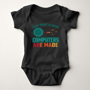 Funny Computer Science Hardware Coder It Admin Baby Bodysuit
