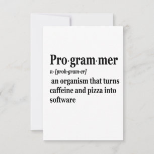 Funny Computer Science Programmer Definition Thank You Card