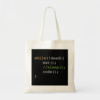 Funny Computer Science Programmer Eat Sleep Code  Tote Bag