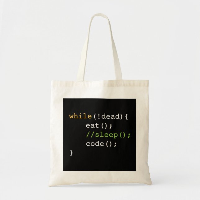 Funny Computer Science Programmer Eat Sleep Code  Tote Bag (Front)