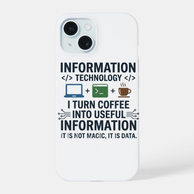 Funny Computer Science T-Shirt - Eat Sleep Code Re iPhone 15 Case (Back)