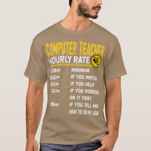 Funny Computer Teacher Instructor Educator Tutor H T-Shirt