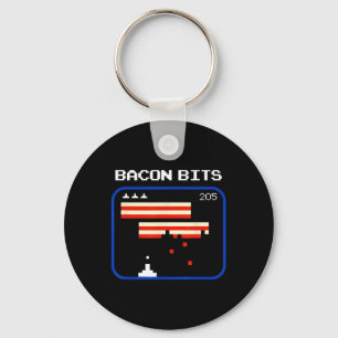Funny Con 8-bits Video Game Player Retro Nerd Geek Key Ring