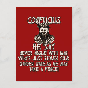 Funny Confucius he say Postcard