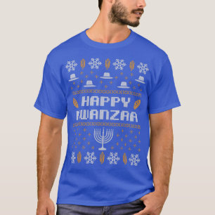 Funny Confused Holiday Happy Kwanzaa Ugly Holiday T-Shirt
