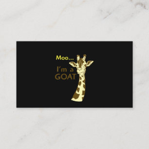 Funny Confusing Giraffe Moo I am A Goat Business Card