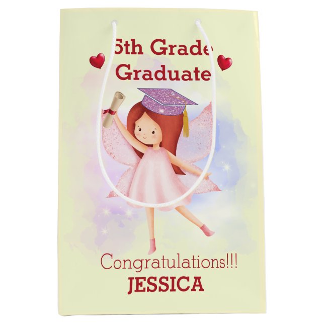 Funny  Congrats 5th grade Medium Gift Bag (Front)
