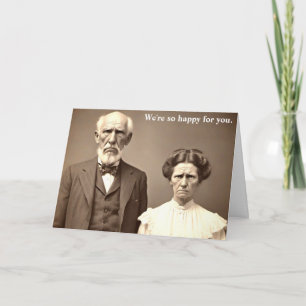 Funny Congratulations Card with Old Couple