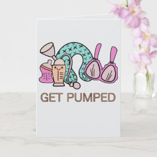 Funny Congratulations Get Pumped Cute Baby Shower  Card