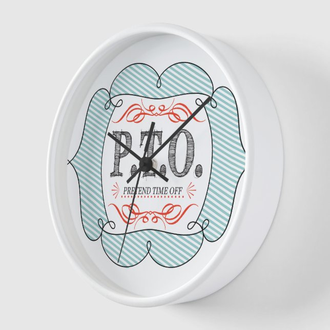 Funny Congratulations Promoted to Pretend Time Off Clock (Angle)