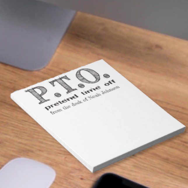 Funny Congratulations Promoted to Pretend Time Off Notepad (Creator Uploaded)