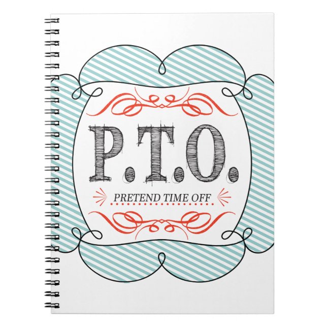Funny Congratulations Promoted to Pretend Time Off Spiral Notebook (Front)