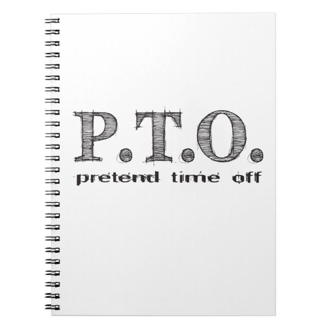 Funny Congratulations Promoted to Pretend Time Off Spiral Notebook (Front)