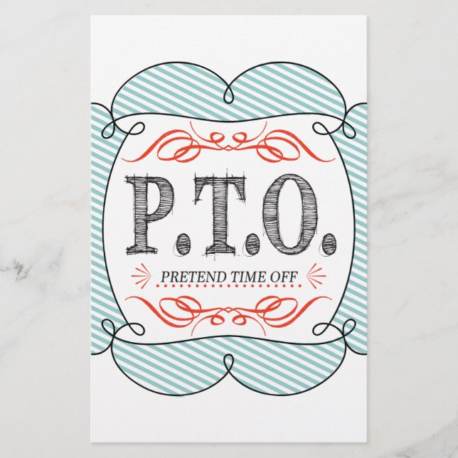 Funny Congratulations Promoted to Pretend Time Off Stationery (Front)