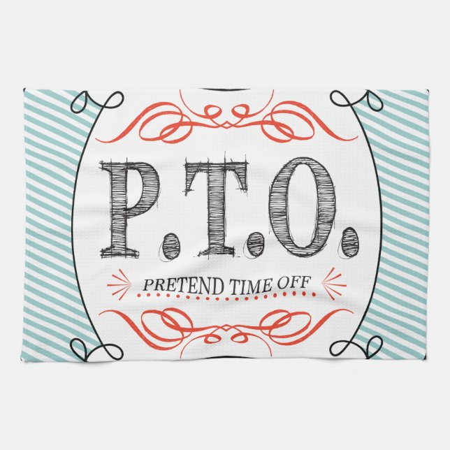 Funny Congratulations Promoted to Pretend Time Off Tea Towel (Horizontal)