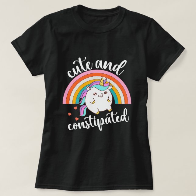 Funny Constipation IBSC Tummy Ache Cute Constipate T-Shirt (Design Front)