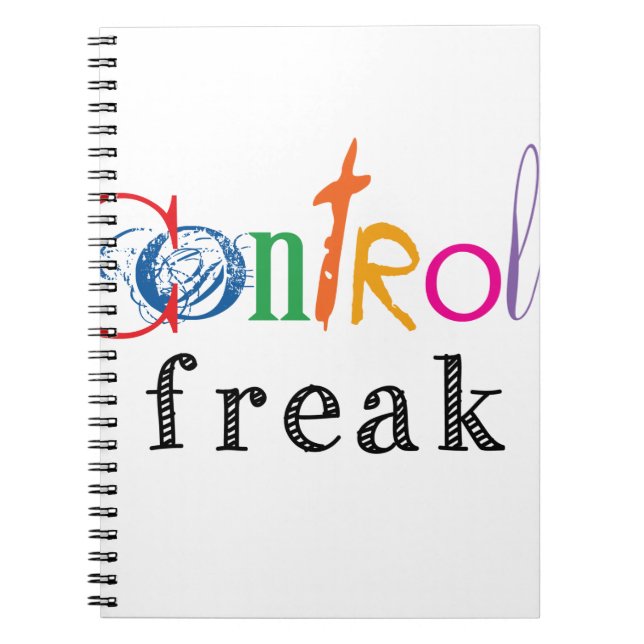 Funny Control Freak Gifts Spiral Notebook (Front)