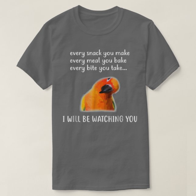 Funny Conure Bird Sun Conure for Conure Lover T-Shirt (Design Front)