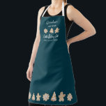 Funny Cookie Baking Crew Grandma Baking Apron<br><div class="desc">Get ready to bake with your very own cookie baking crew apron. Fun typography states that you are part of the baking and tasting division. Monogrammed with your crew name and title. Perfect for Grandma's, Grandmother's or Nona's that are the Boss of the kitchen. Watercolor art style decorated holiday cookies....</div>