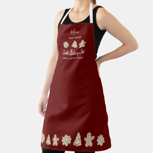 Funny Cookie Baking Crew Mum Baking Apron (Insitu)