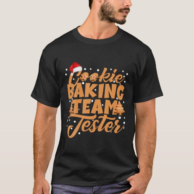 Funny Cookie Baking Team Tester Gingerbread Christ T-Shirt (Front)