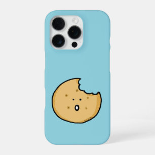 Funny Cookie Cartoon with Bite iPhone 16 Pro Case