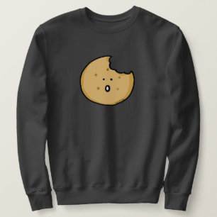 Funny Cookie Cartoon with Bite Sweatshirt