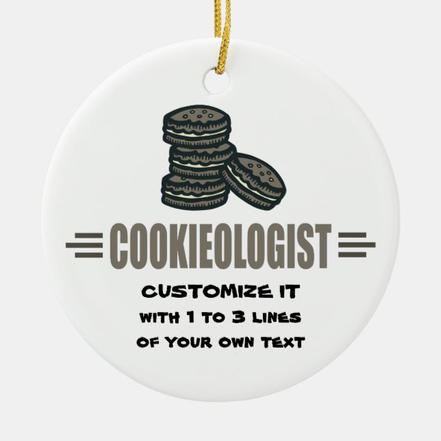 Funny Cookie Ceramic Tree Decoration (Front)
