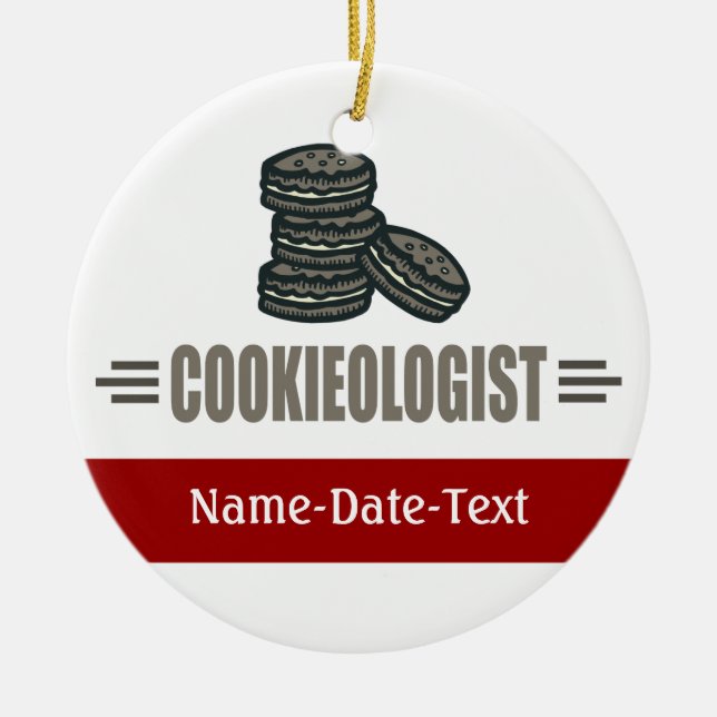 Funny Cookies Ceramic Tree Decoration (Front)