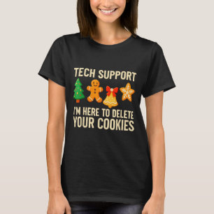 Funny Cookies Christmas Gingerbread Tech Suprt Men T-Shirt
