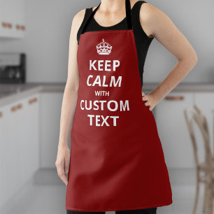 Funny Cooking Apron - Add Your Own Keep Calm Quote