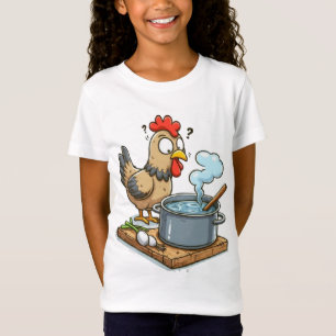Funny Cooking Chicken Apron – Hen Making Soup T-Shirt
