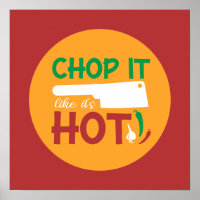 Funny Cooking Chop It Like It's Hot Kitchen Art