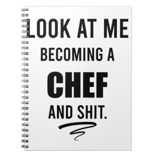 Funny Cooking Gift For Chef Funny Chef Shirt Notebook