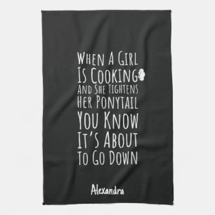 Funny Cooking Gifts For Her Teen Girls Women Chef Tea Towel