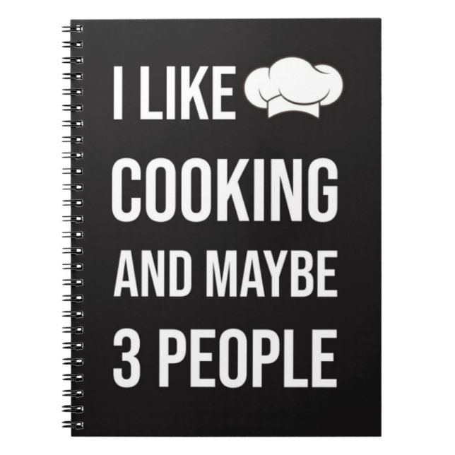 Funny Cooking Gifts Humour Chef Humourous Notebook (Front)