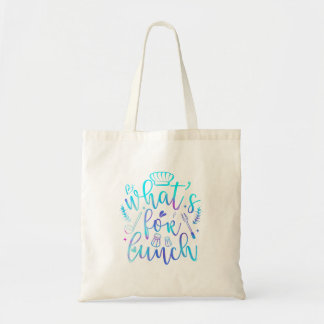 Funny Cooking Lunch Lady Whats For Lunch Tie Dye Tote Bag