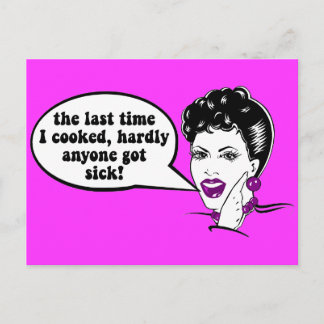 Funny cooking postcard