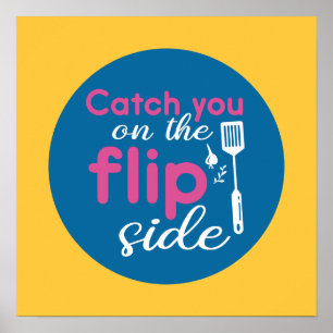 Funny Cooking Pun Typography Art Retro Colour Poster