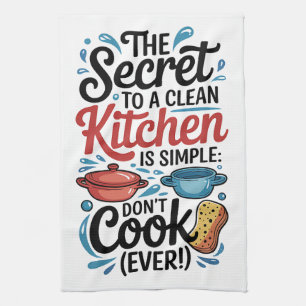 Funny Cooking Quote Tea Towel