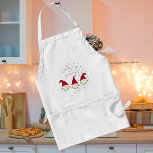 Funny Cooking with my Gnomies Holidays Design Adul Standard Apron
